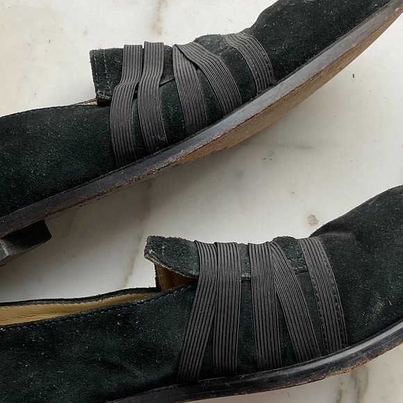 vintage TOKIO KUMAGAI Black Suede Pull On Loafers - Picture 6 of 6